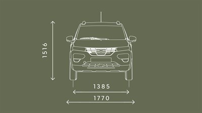 All-New Dacia Spring  front-ends dimensions  