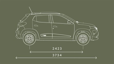 All-New Dacia Spring side dimensions  